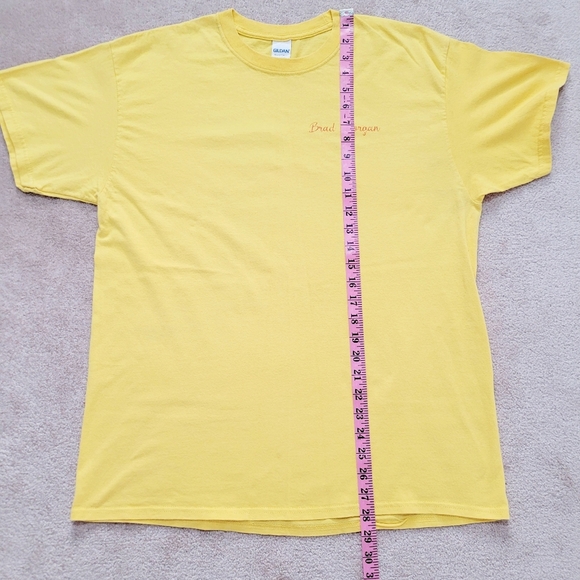 BRAD MORGAN Gildan Unisex T-Shirt Yellow  Just Add Tequila 100% Cotton Size L - Picture 7 of 9